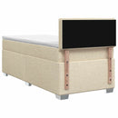 vidaXL Boxspring ágy matraccal Krémszínű 100 x 200 cm Szövet