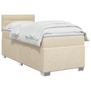 vidaXL Boxspring ágy matraccal Krémszínű 100 x 200 cm Szövet