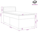 vidaXL Boxspring ágy matraccal fejtámlával Kék 100 x 200 cm Szövet