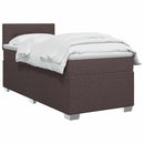 vidaXL Boxspring ágy matraccal Sötét Barna 100 x 200 cm Szövet