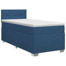 vidaXL Boxspring ágy matraccal fejtámlával Kék 100 x 200 cm Szövet