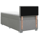 vidaXL Boxspring ágy matraccal Világosszürke 100 x 200 cm Szövet