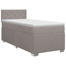 vidaXL Boxspring ágy matraccal Tópszínű 100 x 200 cm Szövet