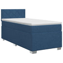 vidaXL Boxspring ágy matraccal fejtámlával Kék 100 x 200 cm Szövet