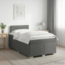 vidaXL Boxspring ágy matraccal Sötétszürke 120 x 190 cm Szövet