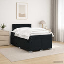 vidaXL Boxspring ágy matraccal fejtámlával Fekete 120 x 200 cm Szövet
