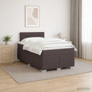 vidaXL Boxspring ágy matraccal Sötét Barna 120 x 190 cm Szövet