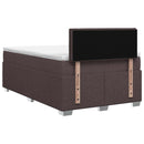 vidaXL Boxspring ágy matraccal Sötét Barna 120 x 190 cm Szövet