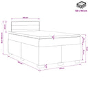 vidaXL Boxspring ágy matraccal Sötét Barna 120 x 190 cm Szövet