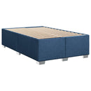 vidaXL Boxspring ágy matraccal fejtámlával Kék 120 x 190 cm Szövet