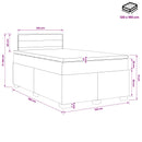 vidaXL Boxspring ágy matraccal fejtámlával Kék 120 x 190 cm Szövet