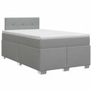 vidaXL Boxspring ágy matraccal Világosszürke 120 x 190 cm Szövet