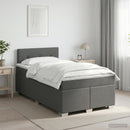 vidaXL Boxspring ágy matraccal Sötétszürke 120 x 200 cm Szövet