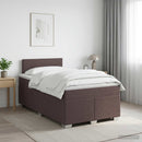 vidaXL Boxspring ágy matraccal Sötét Barna 120 x 190 cm Szövet