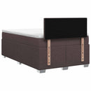 vidaXL Boxspring ágy matraccal Sötét Barna 120 x 190 cm Szövet