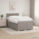 vidaXL Boxspring ágy matraccal Tópszínű 120 x 190 cm Szövet