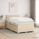 vidaXL Boxspring ágy matraccal Krémszínű 120 x 200 cm Szövet