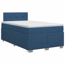 vidaXL Boxspring ágy matraccal fejtámlával Kék 120 x 190 cm Szövet