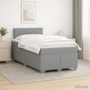 vidaXL Boxspring ágy matraccal Világosszürke 120 x 200 cm Szövet