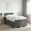 vidaXL Boxspring ágy matraccal Sötétszürke 120 x 190 cm Szövet