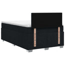 vidaXL Boxspring ágy matraccal fejtámlával Fekete 120 x 190 cm Szövet