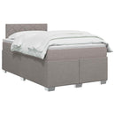 vidaXL Boxspring ágy matraccal Tópszínű 120 x 190 cm Szövet