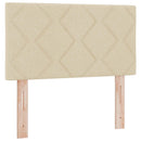 vidaXL Boxspring ágy matraccal Krémszínű 120 x 190 cm Szövet