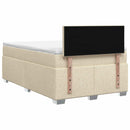 vidaXL Boxspring ágy matraccal Krémszínű 120 x 190 cm Szövet