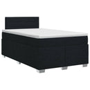 vidaXL Boxspring ágy matraccal fejtámlával Fekete 120 x 200 cm Szövet
