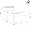 vidaXL Boxspring ágy matraccal fejtámlával Fekete 120 x 200 cm Szövet