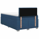 vidaXL Boxspring ágy matraccal fejtámlával Kék 120 x 200 cm Szövet