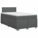 vidaXL Boxspring ágy matraccal Sötétszürke 120 x 200 cm Szövet
