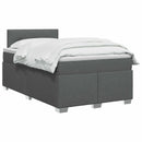 vidaXL Boxspring ágy matraccal Sötétszürke 120 x 200 cm Szövet