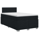 vidaXL Boxspring ágy matraccal fejtámlával Fekete 120 x 200 cm Szövet