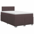 vidaXL Boxspring ágy matraccal Sötét Barna 120 x 200 cm Szövet