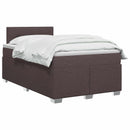 vidaXL Boxspring ágy matraccal Sötét Barna 120 x 200 cm Szövet