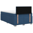 vidaXL Boxspring ágy matraccal fejtámlával Kék 120 x 200 cm Szövet