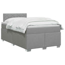 vidaXL Boxspring ágy matraccal Világosszürke 120 x 200 cm Szövet