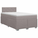 vidaXL Boxspring ágy matraccal Tópszínű 120 x 200 cm Szövet
