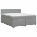 vidaXL Boxspring ágy matraccal Világosszürke 140 x 190 cm Szövet