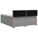 vidaXL Boxspring ágy matraccal Világosszürke 140 x 190 cm Szövet