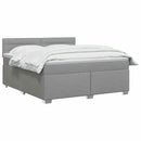vidaXL Boxspring ágy matraccal Világosszürke 140 x 190 cm Szövet