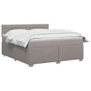 vidaXL Boxspring ágy matraccal Tópszínű 140 x 190 cm Szövet