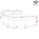 vidaXL Boxspring ágy matraccal Tópszínű 140 x 190 cm Szövet