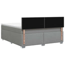 vidaXL Boxspring ágy matraccal Világosszürke 140 x 190 cm Szövet