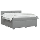 vidaXL Boxspring ágy matraccal Világosszürke 140 x 190 cm Szövet