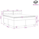 vidaXL Boxspring ágy matraccal Tópszínű 140 x 200 cm Szövet