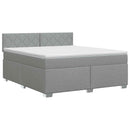 vidaXL Boxspring ágy matraccal Világosszürke 140 x 200 cm Szövet