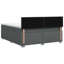 vidaXL Boxspring ágy matraccal Sötétszürke 140 x 200 cm Szövet