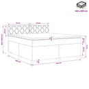 vidaXL Boxspring ágy matraccal Krémszínű 140 x 200 cm Szövet